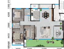 金域璞樾3室2厅2卫户型图
