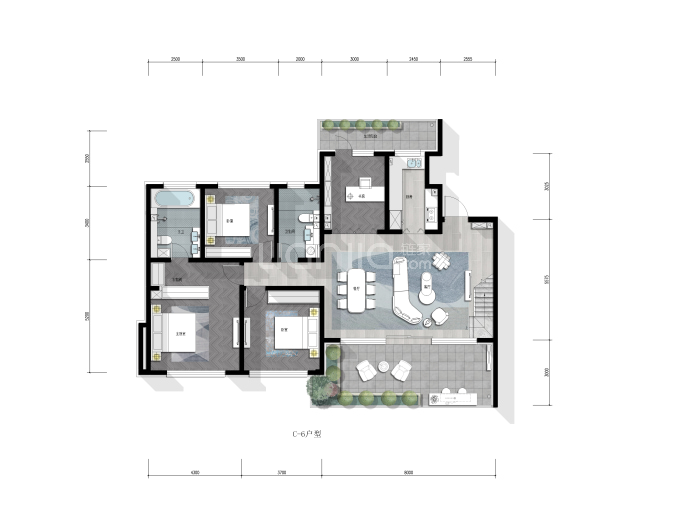 半山云著--建面 160m²