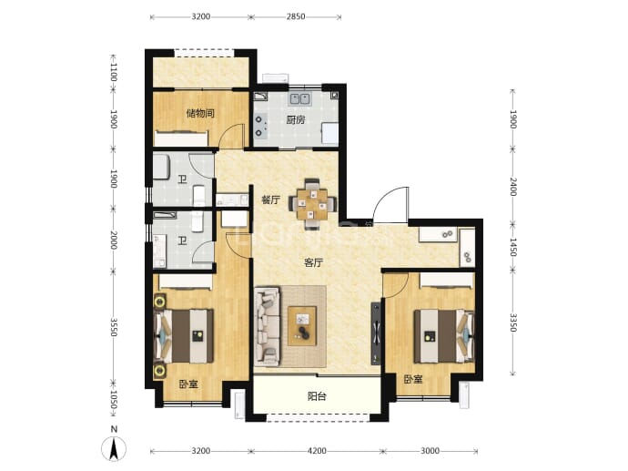 远洋未来城--建面 115m²