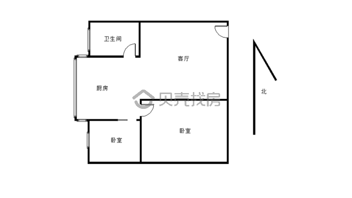 临江花园 2室1厅 西南-户型图