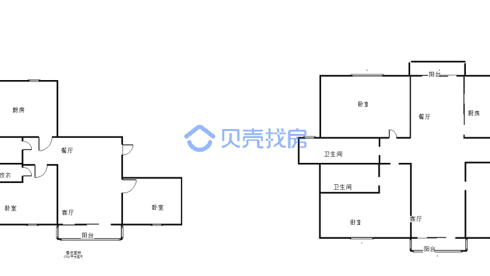 江海大 新海旁 淮海花园 四室两厅 交通便利-户型图