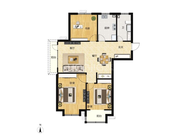 国信墨悦湾--建面 117m²