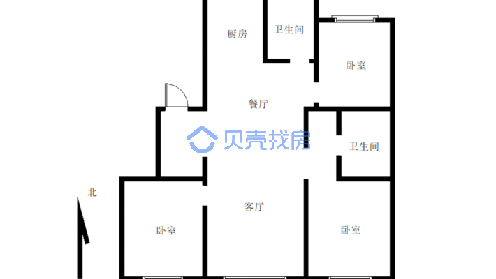 电梯中间层 视野开阔 采光好 通风好！-户型图