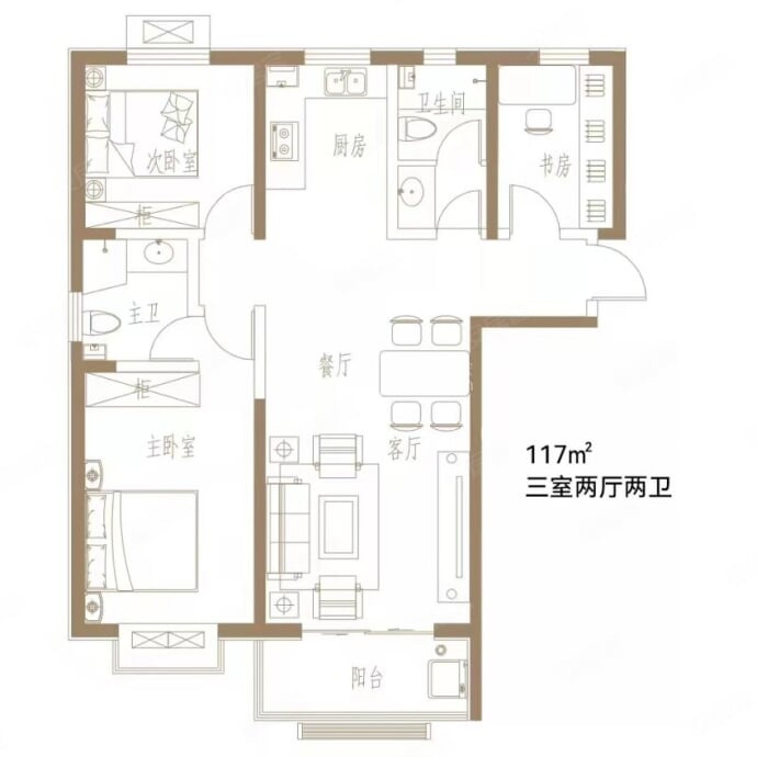 丽都嘉园--建面 117m²