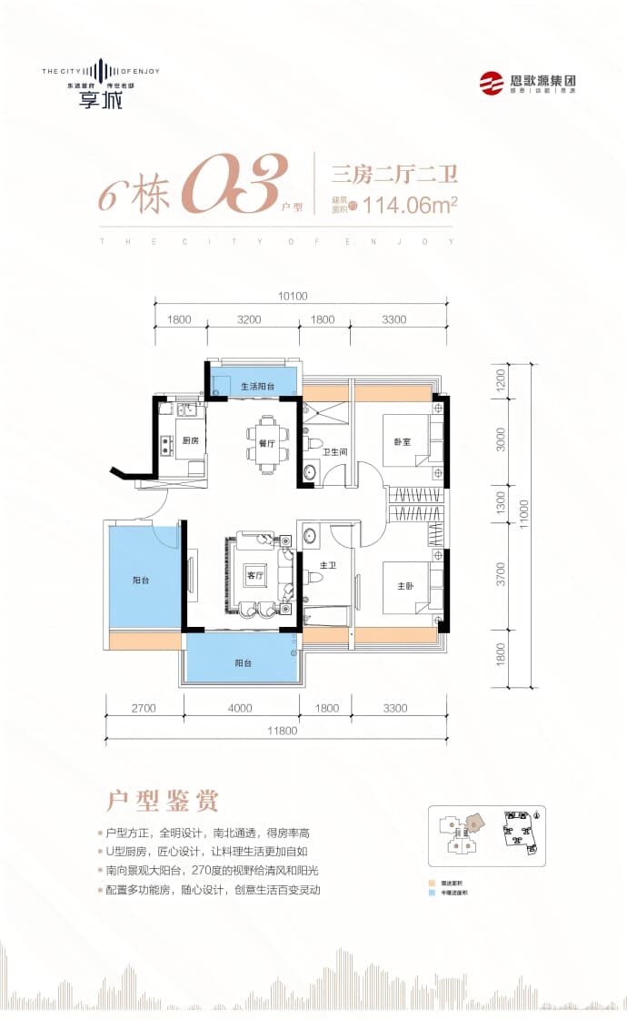 恩歌源·享城--建面 114.06m²