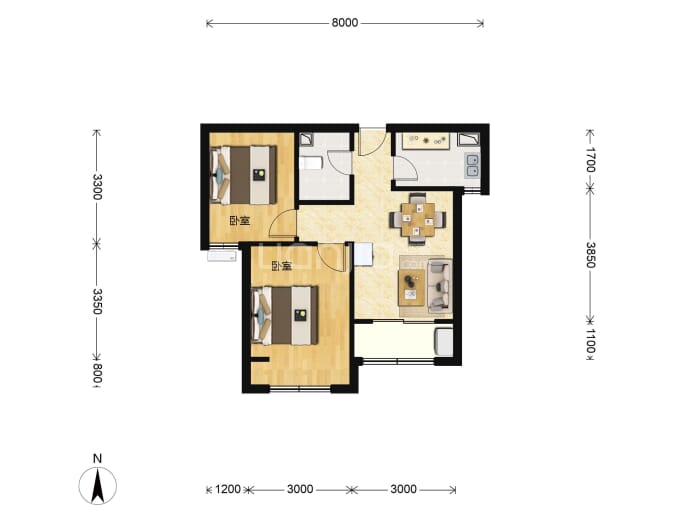 朗悦V公馆--建面 66.23m²