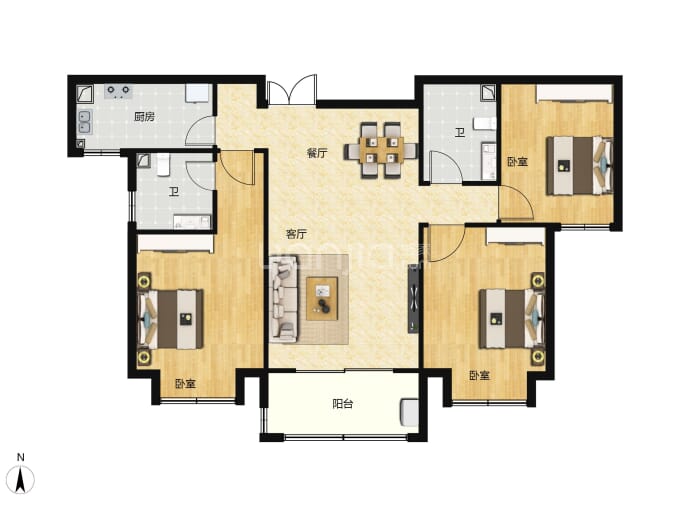 鲁商广厦佳园--建面 118m²