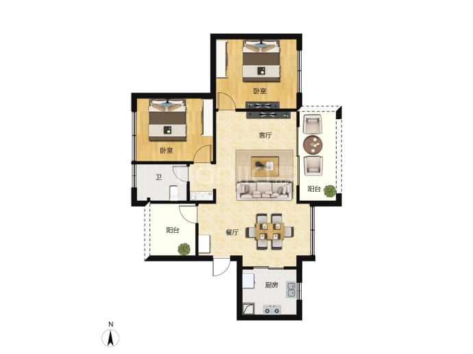 惠阳振业城--建面 87.98m²