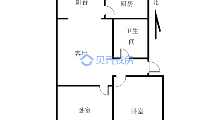 楼层合适，户型方正，采光好，可以看江景-户型图