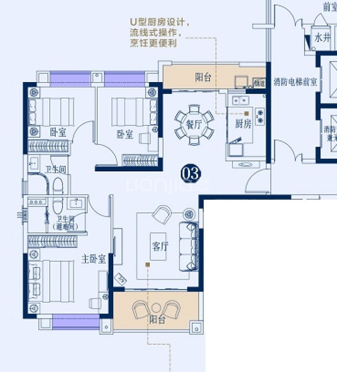 广州敏捷绿湖首府--建面 115m²