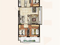 浮来春文澜院3室2厅1卫户型图