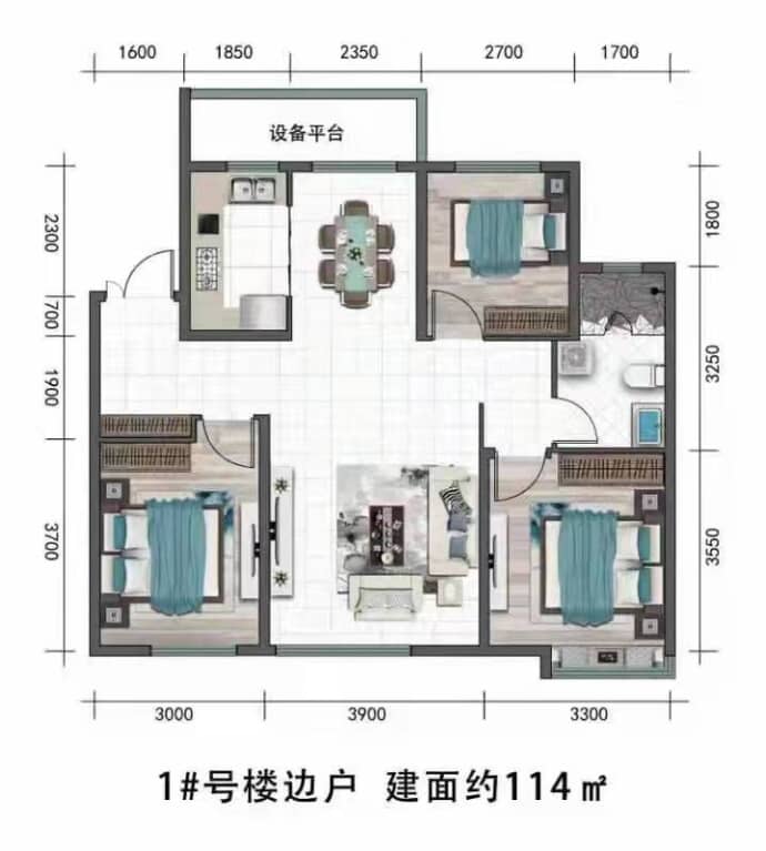 万华·幸福里--建面 114m²