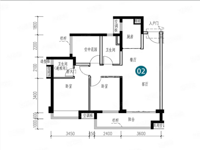 新会保利西海岸--建面 95m²