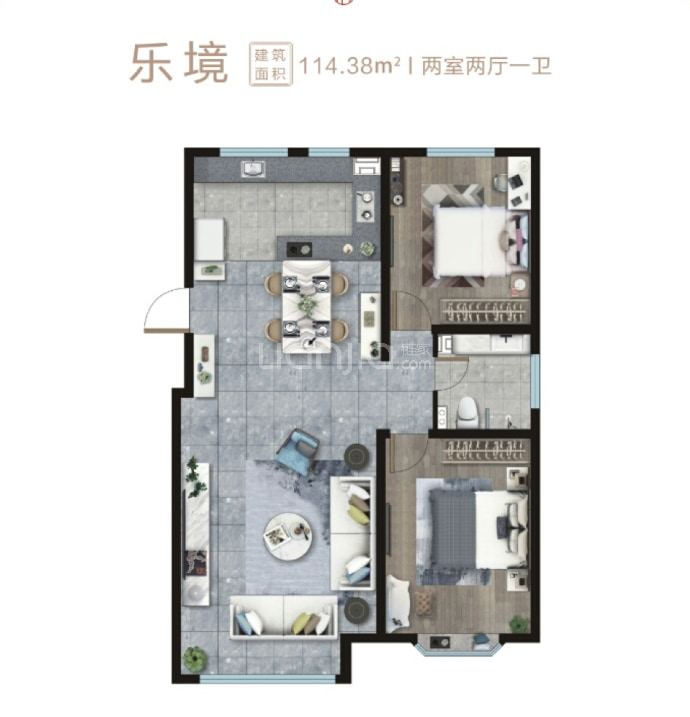 滨海阳光B区--建面 114.38m²