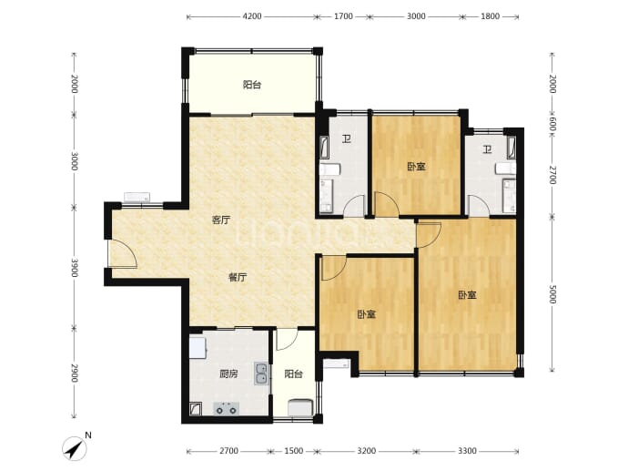 博爱里--建面 123m²