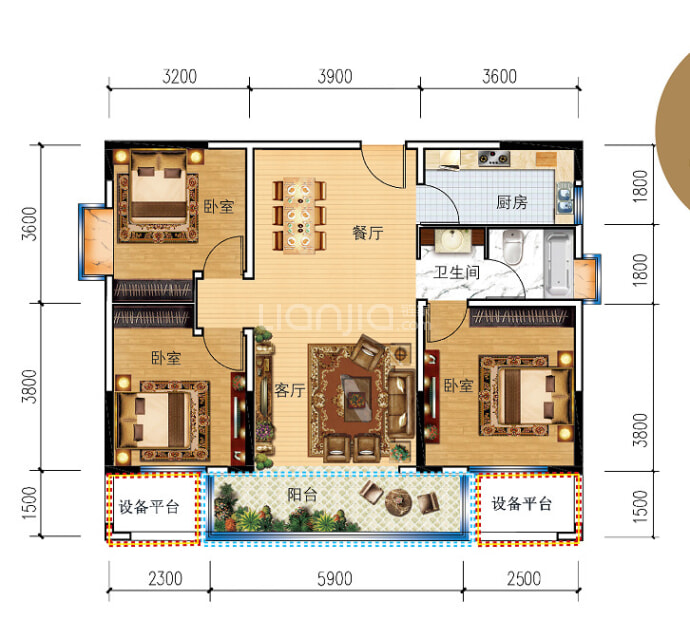 俊都大城--建面 110.08m²