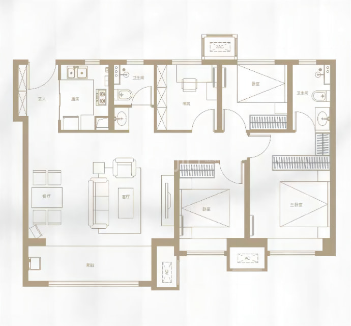 悦春山--建面 126m²