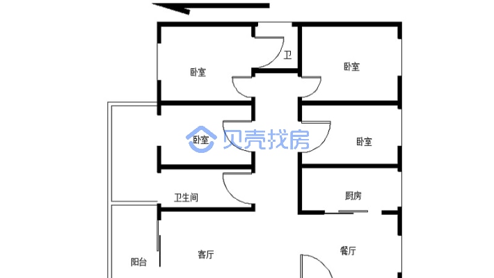 清水湖玫瑰苑 4室2厅 南-户型图