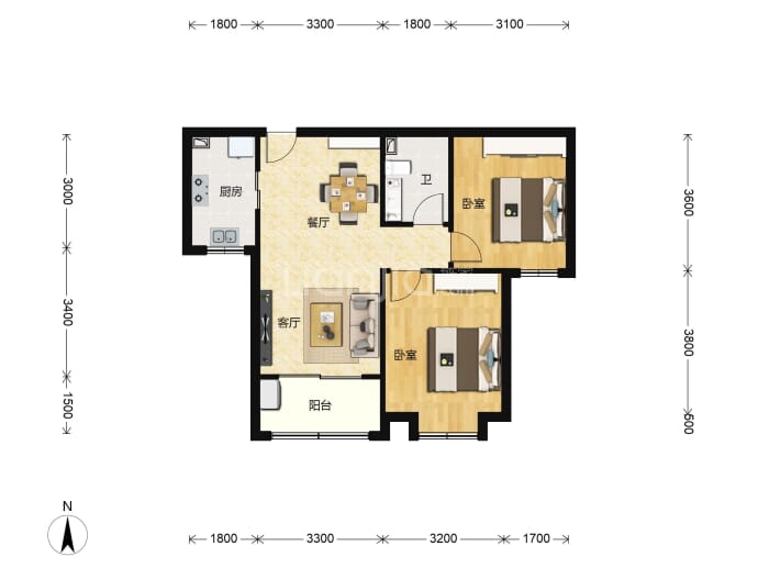 兰州大名城--建面 85.9m²