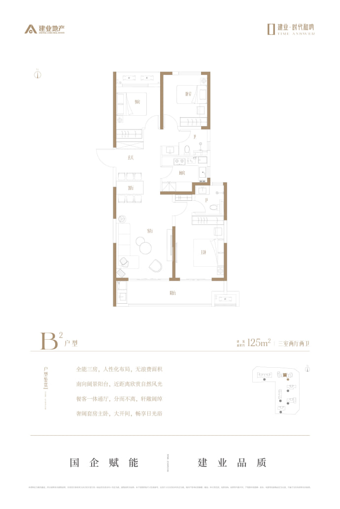 建业·时代和鸣--建面 125m²