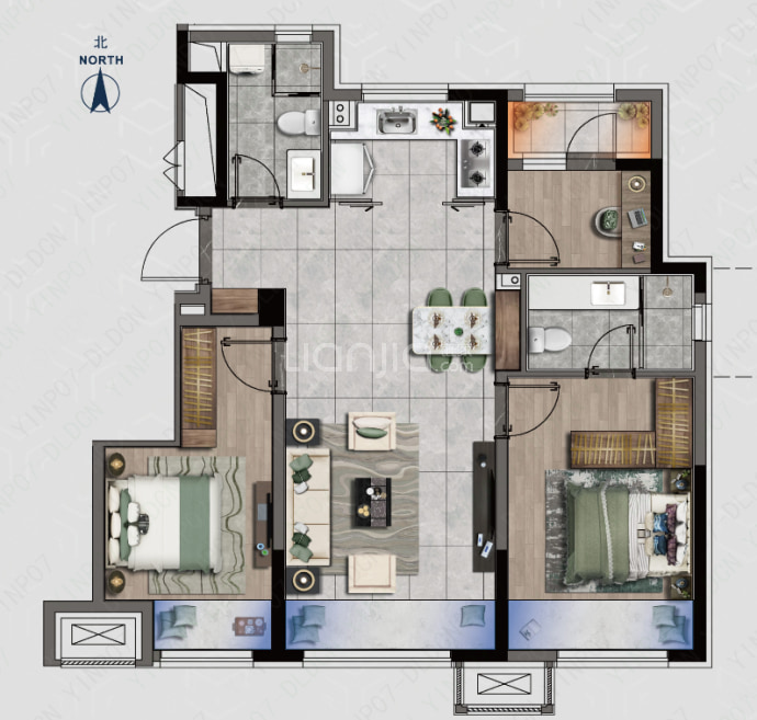 万科公园都会--建面 91m²