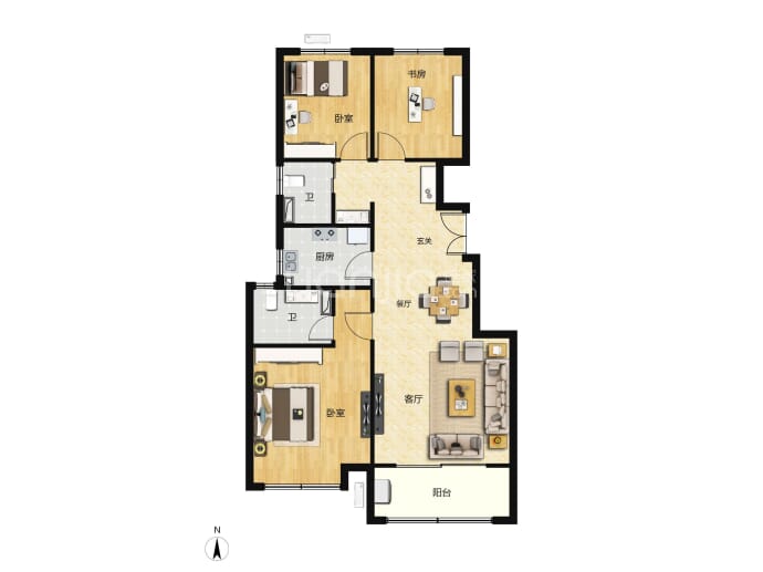 城发投云华--建面 101m²