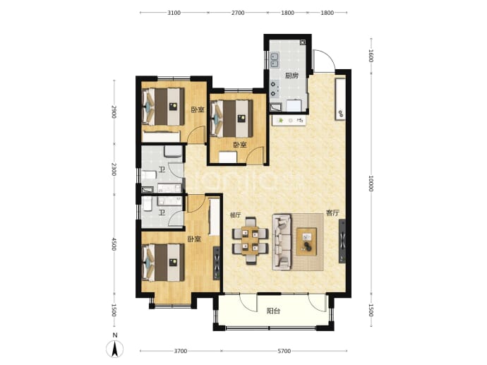 康茗书苑--建面 131m²