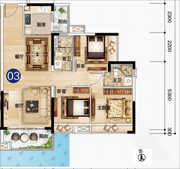 领域88--建面 102m²