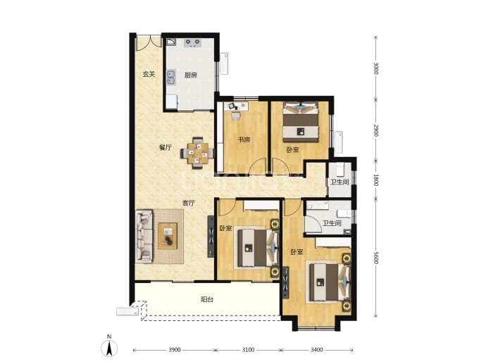 创新名城--建面 136.7m²