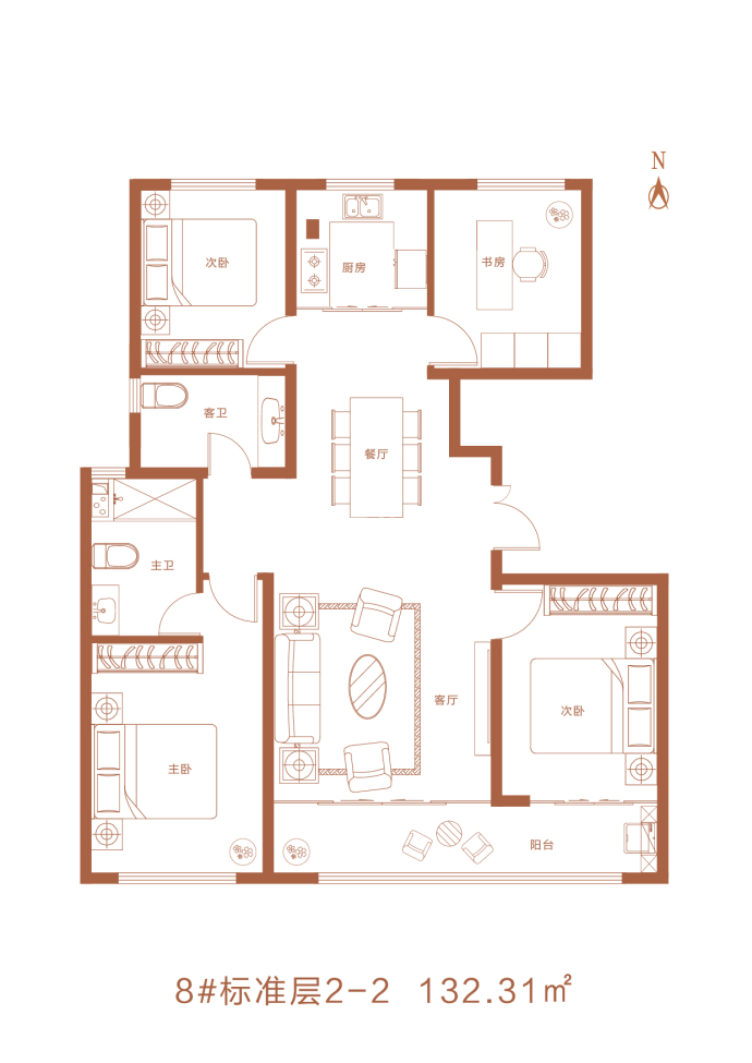 华安观澜府小区二期--建面 132.31m²