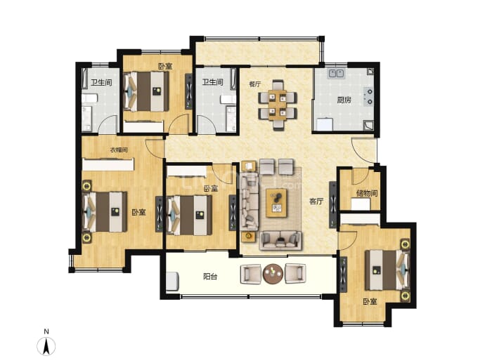 建发朗云--建面 129m²