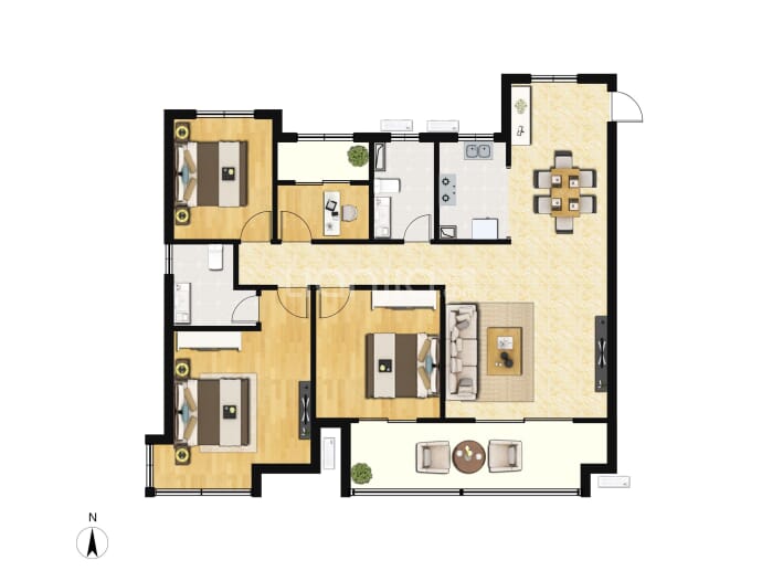 友邦皇家公馆三期--建面 126.79m²