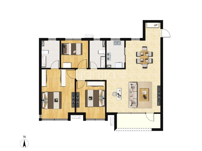 公园里--建面 127m²