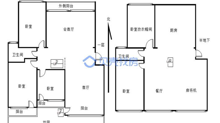 诚达·龙庭国际 5室2厅 南-户型图