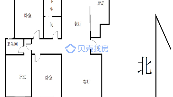 楼层好 采光足 多层电梯洋房 小区停车方便-户型图