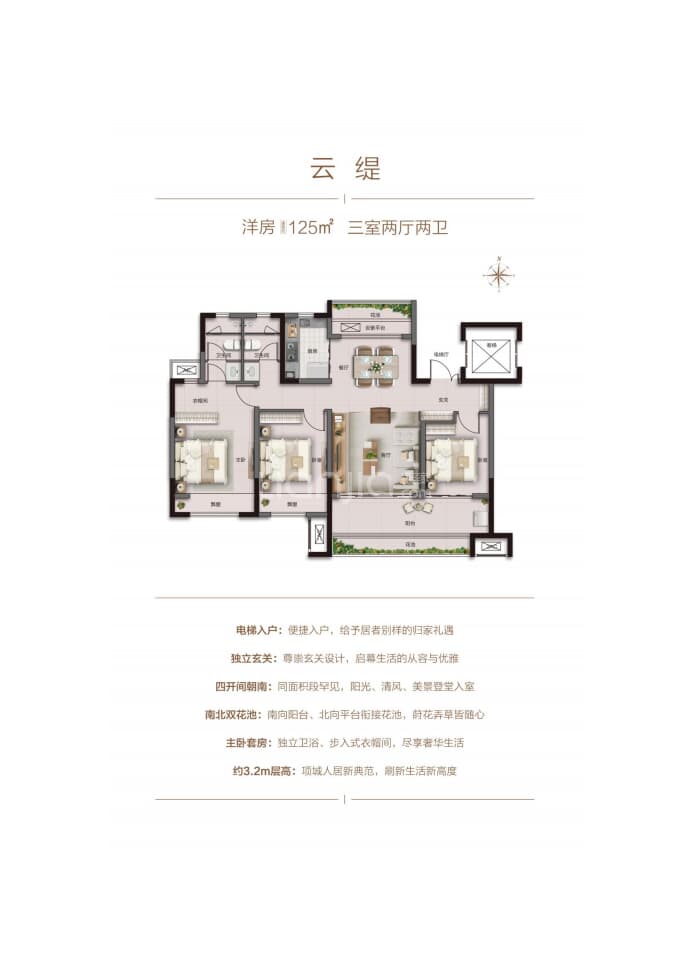 正商吉祥府3室2厅2卫户型图