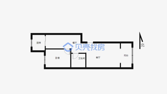 喀什路一居室单身公寓 有地下室 可按揭-户型图