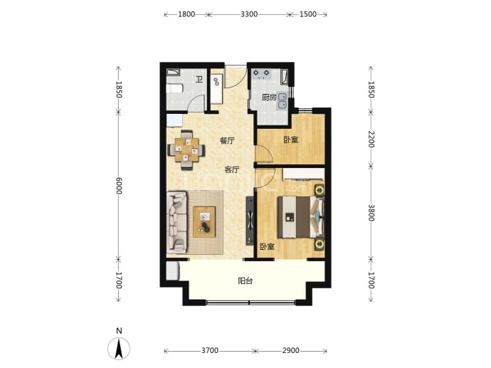 新汇·学府壹号--建面 70m²