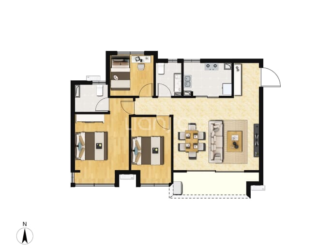 浙通名力桃花源雅园--建面 112m²