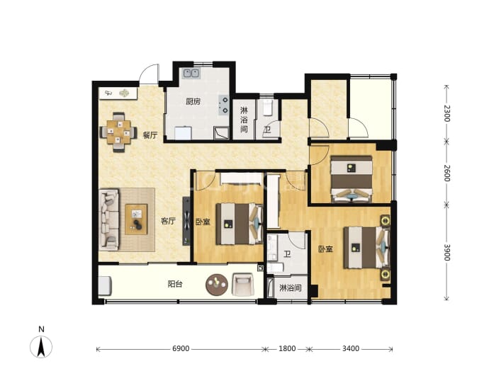 电建都汇府--建面 120m²