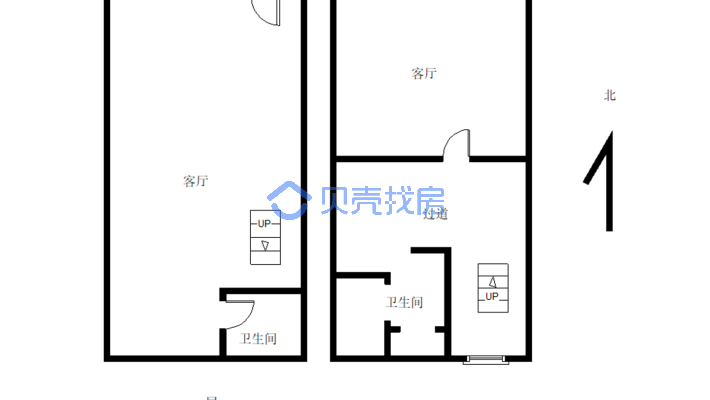 万达华城B区，水岸天街 商厅 一二楼 带负一层-户型图