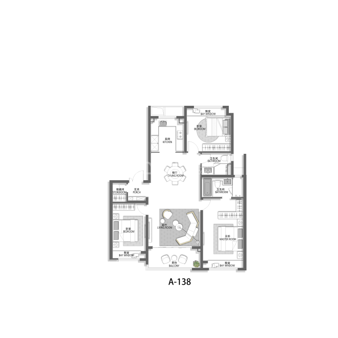 象屿天誉东方--建面 138m²