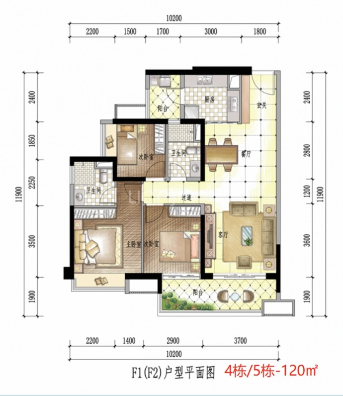 九洲保利天和三期--建面 120m²