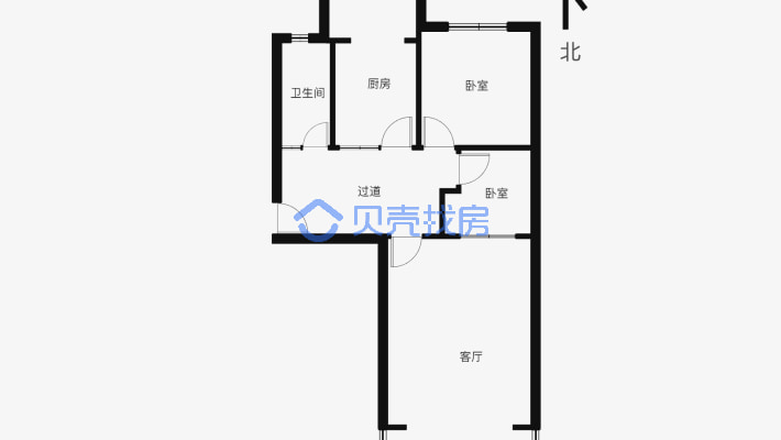北京路温州街旁多层两室可以低首付-户型图
