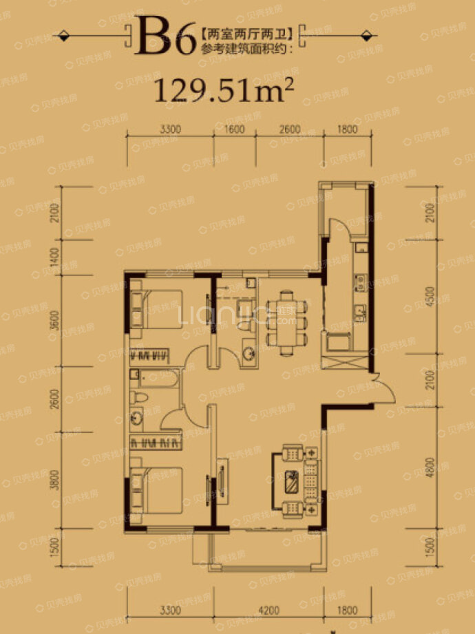 爱达·壹号--建面 129.51m²