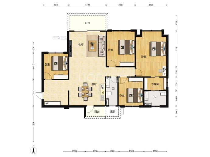 御景鸿庭--建面 138.81m²