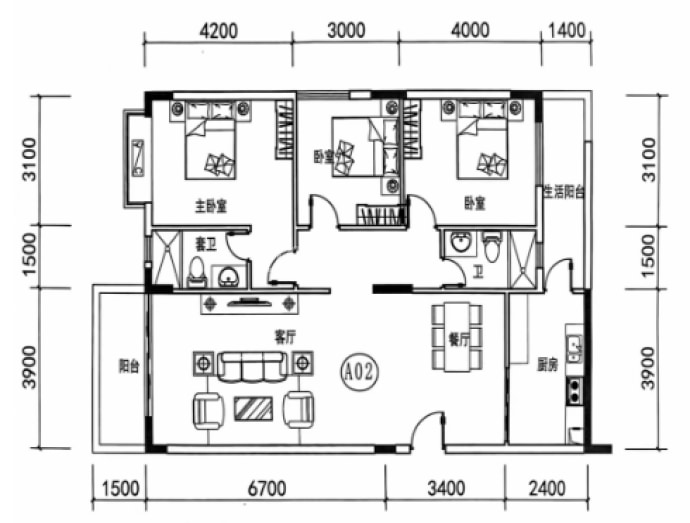 天悦名苑--建面 131.96m²