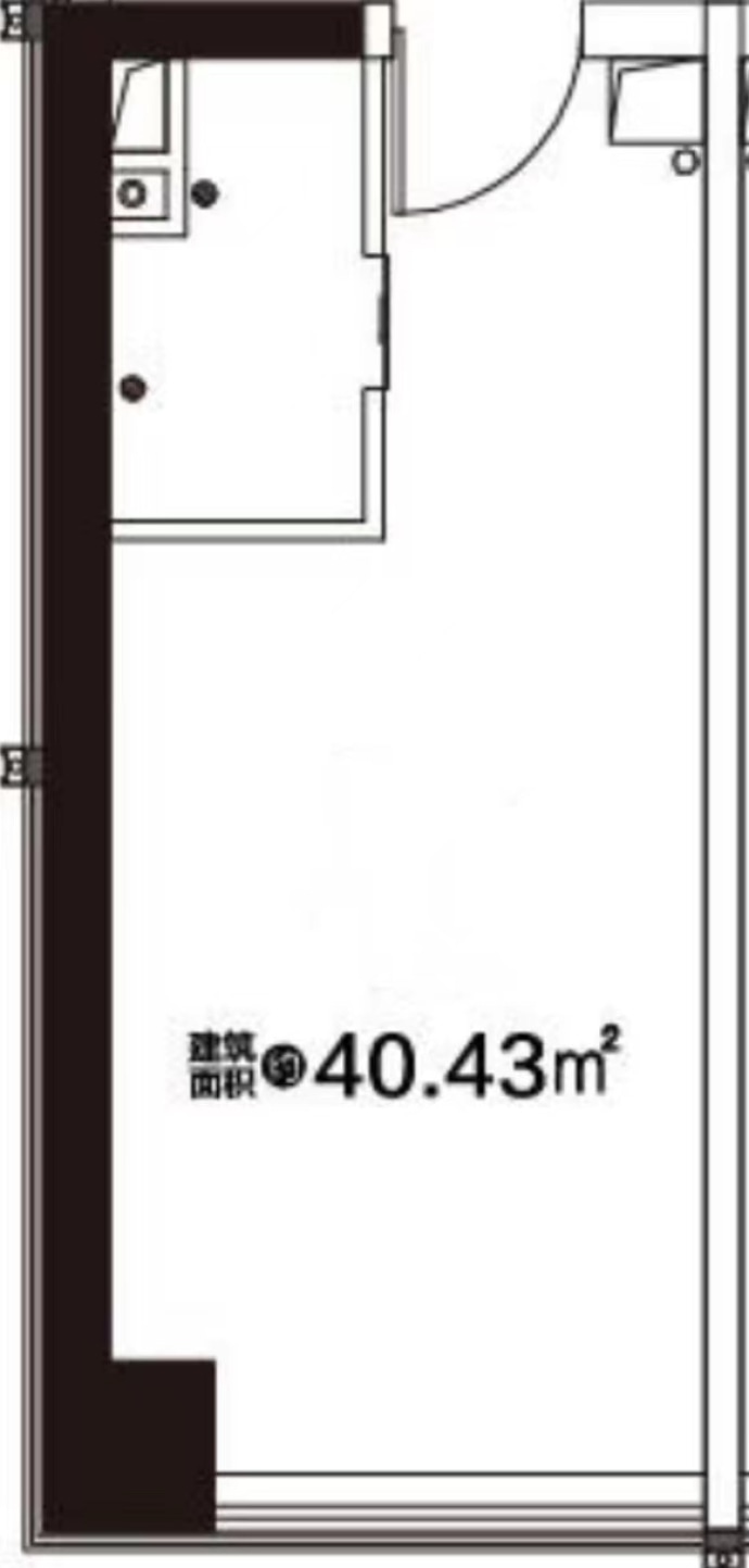 万科中天翡翠--建面 40.43m²