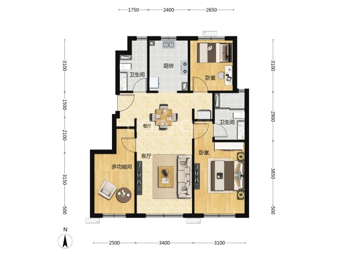 梧桐山语--建面 95m²