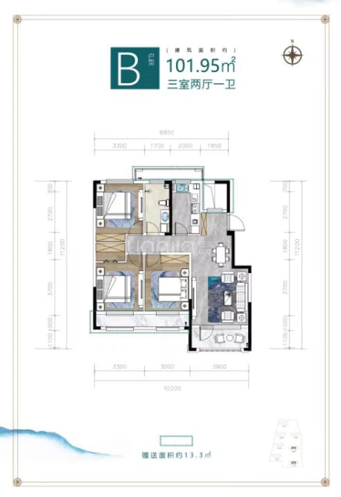 君悦湾--建面 101.95m²